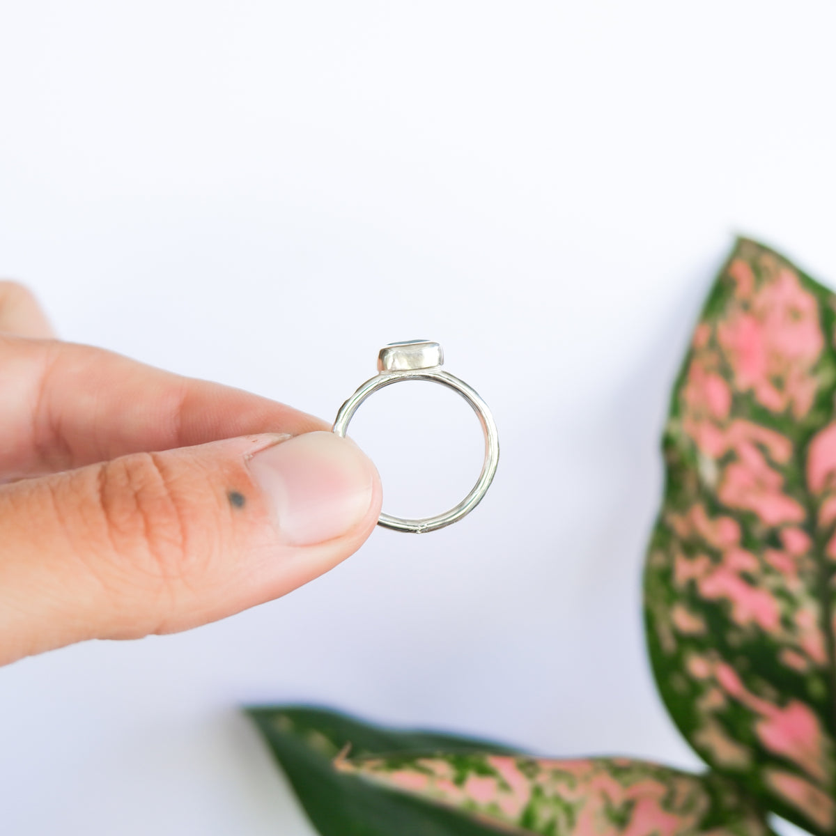 Teal Sea Glass Ring | O