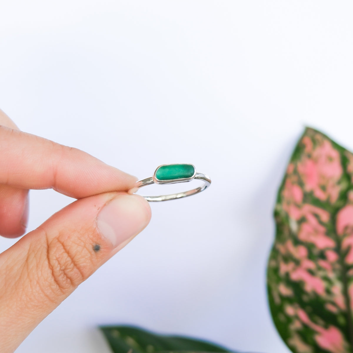Teal Sea Glass Ring | V