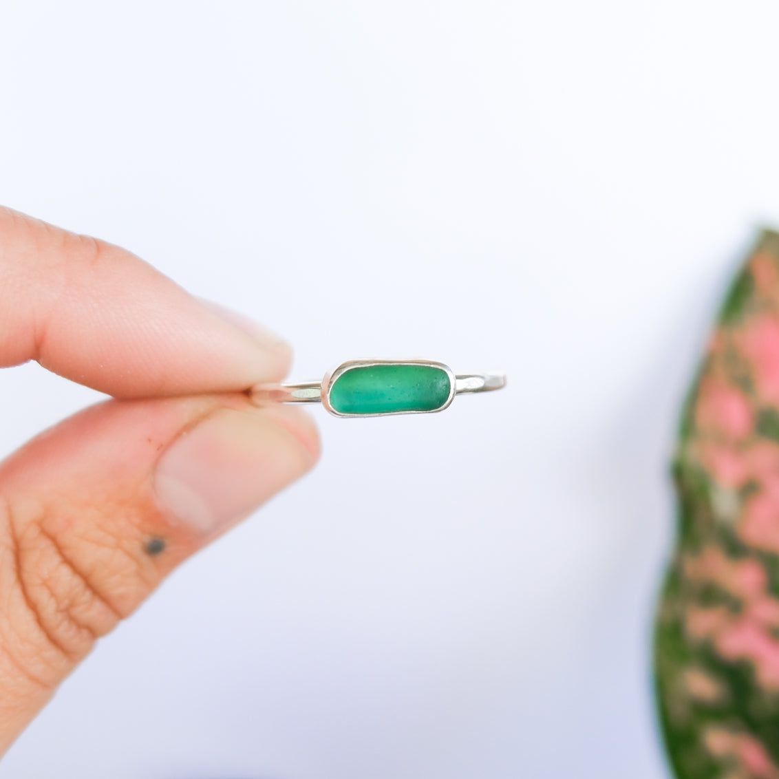 Teal Sea Glass Ring | V