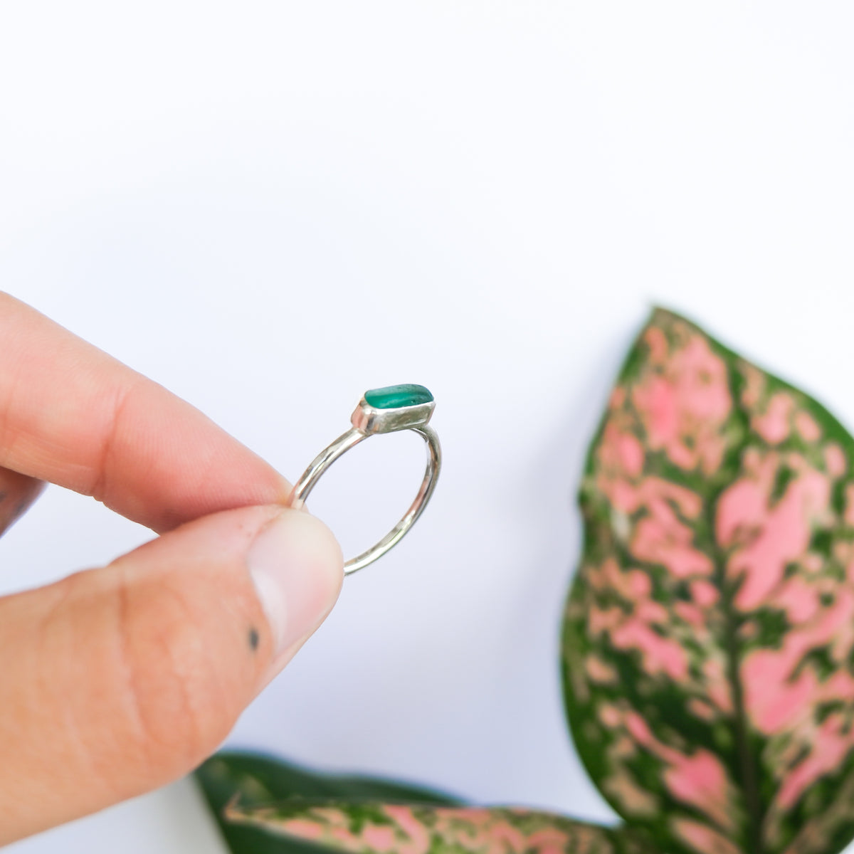 Teal Sea Glass Ring | V