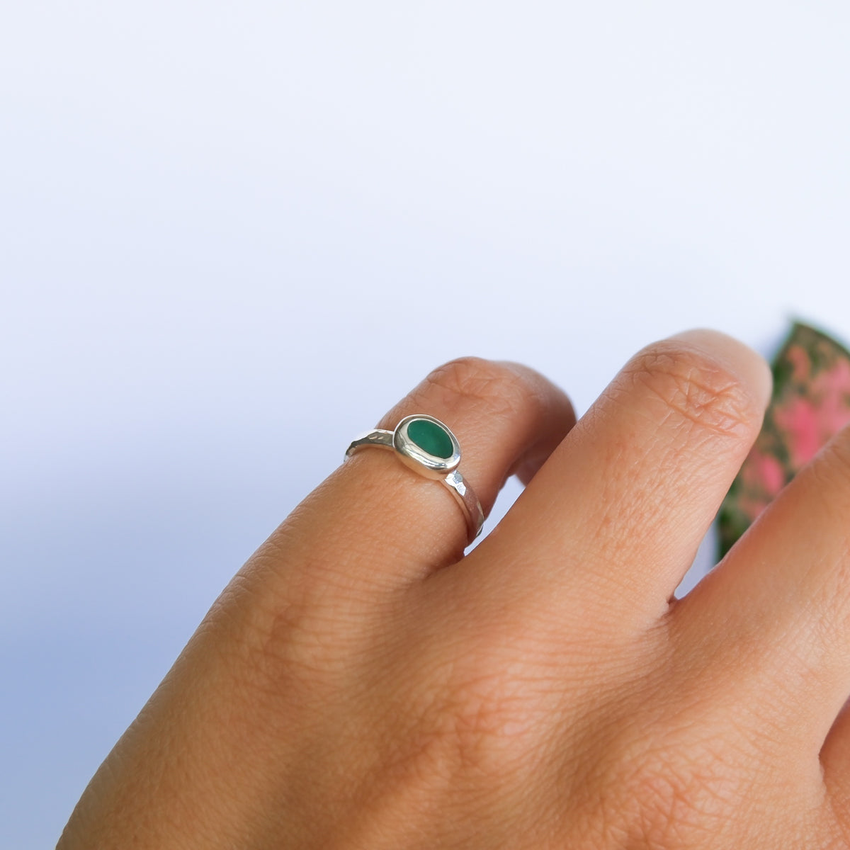 Teal Sea Glass Ring | I