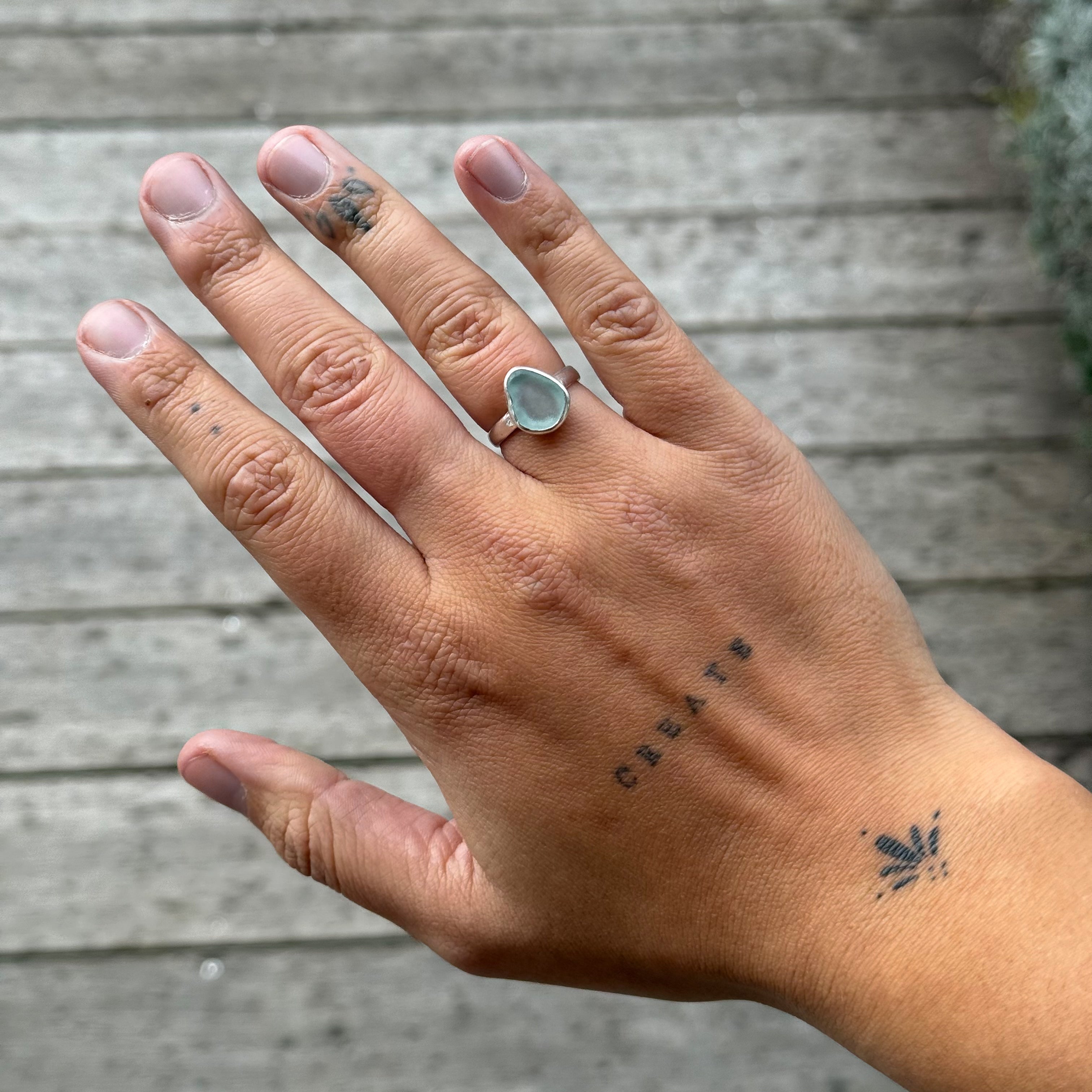 Sea Glass Ring | L