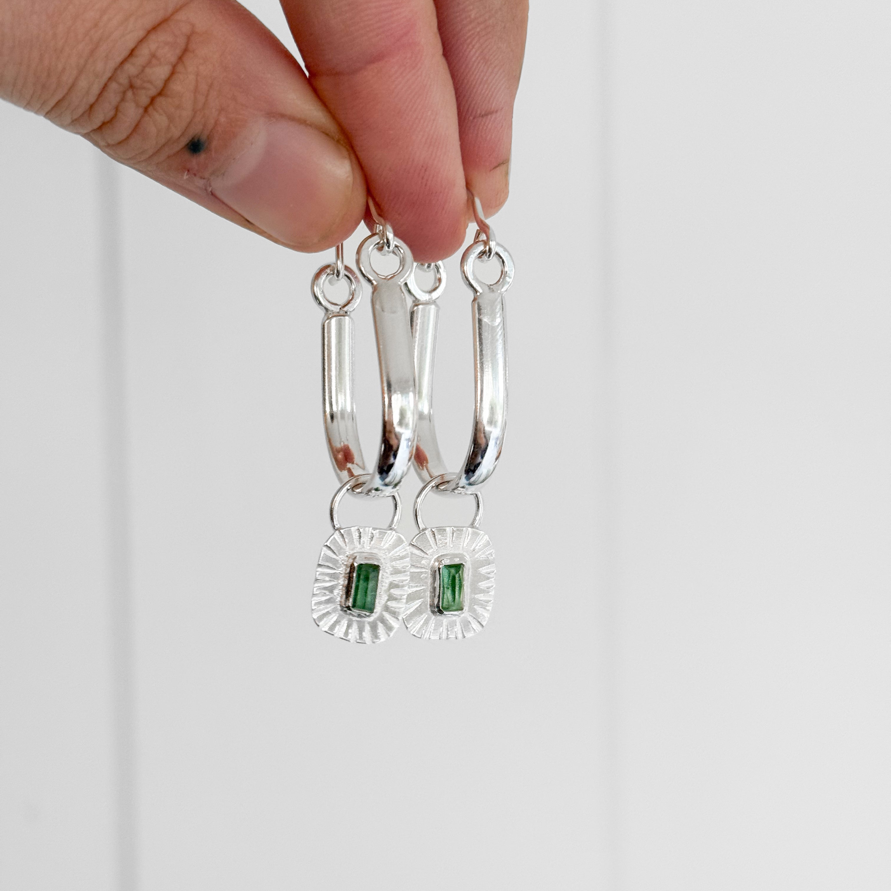 Rhea Hoops - Tourmaline