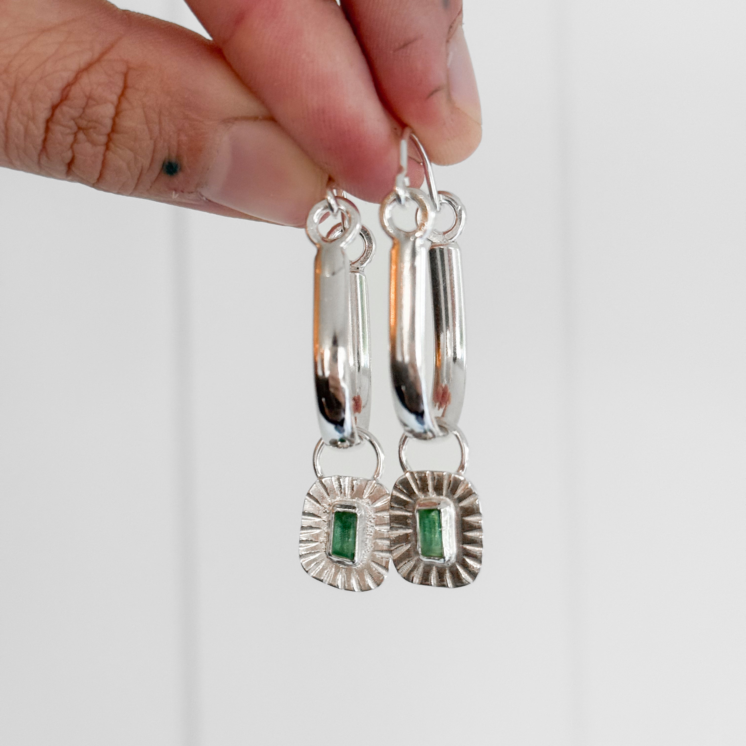 Rhea Hoops - Tourmaline