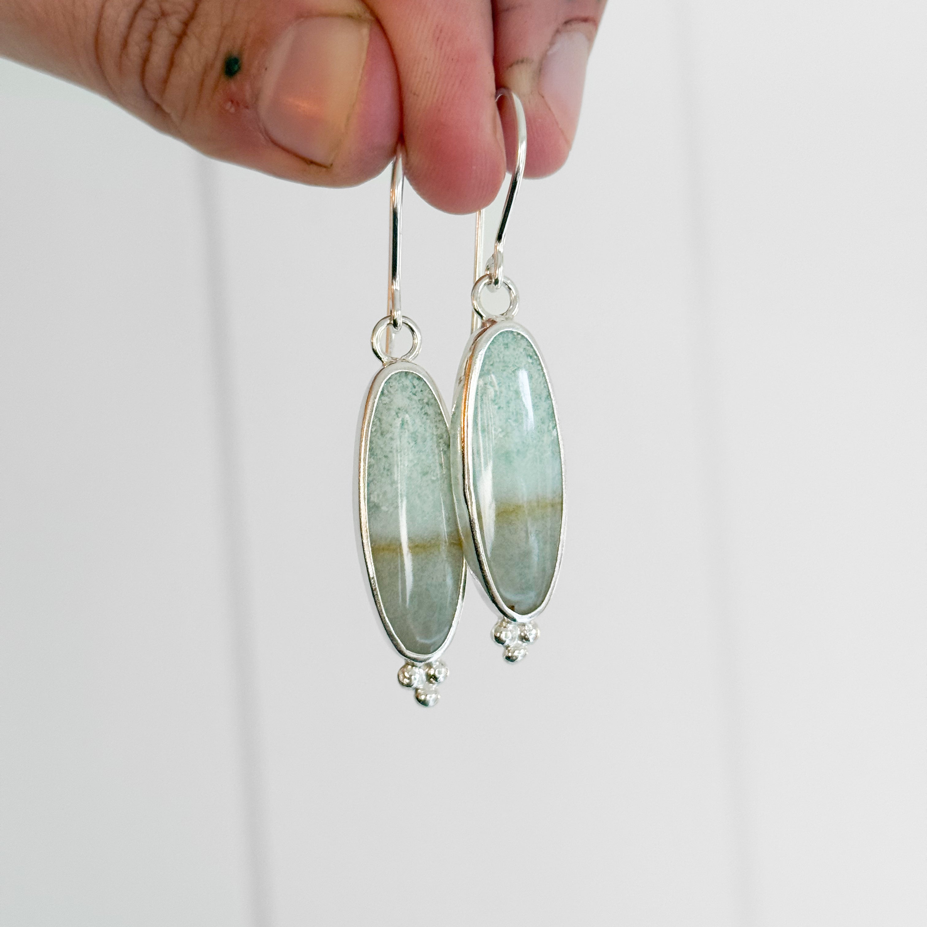 Fossilised Wood Earrings