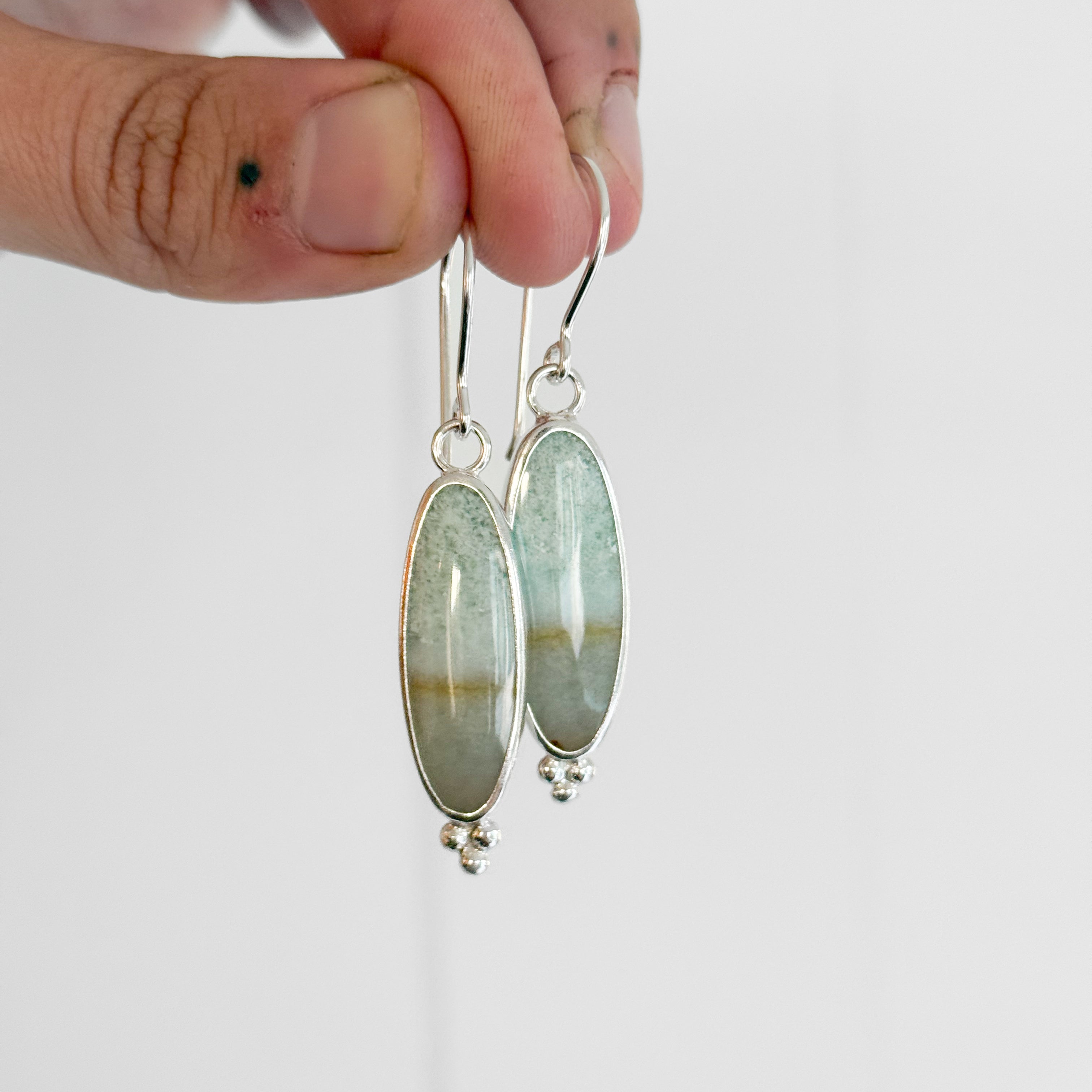 Fossilised Wood Earrings