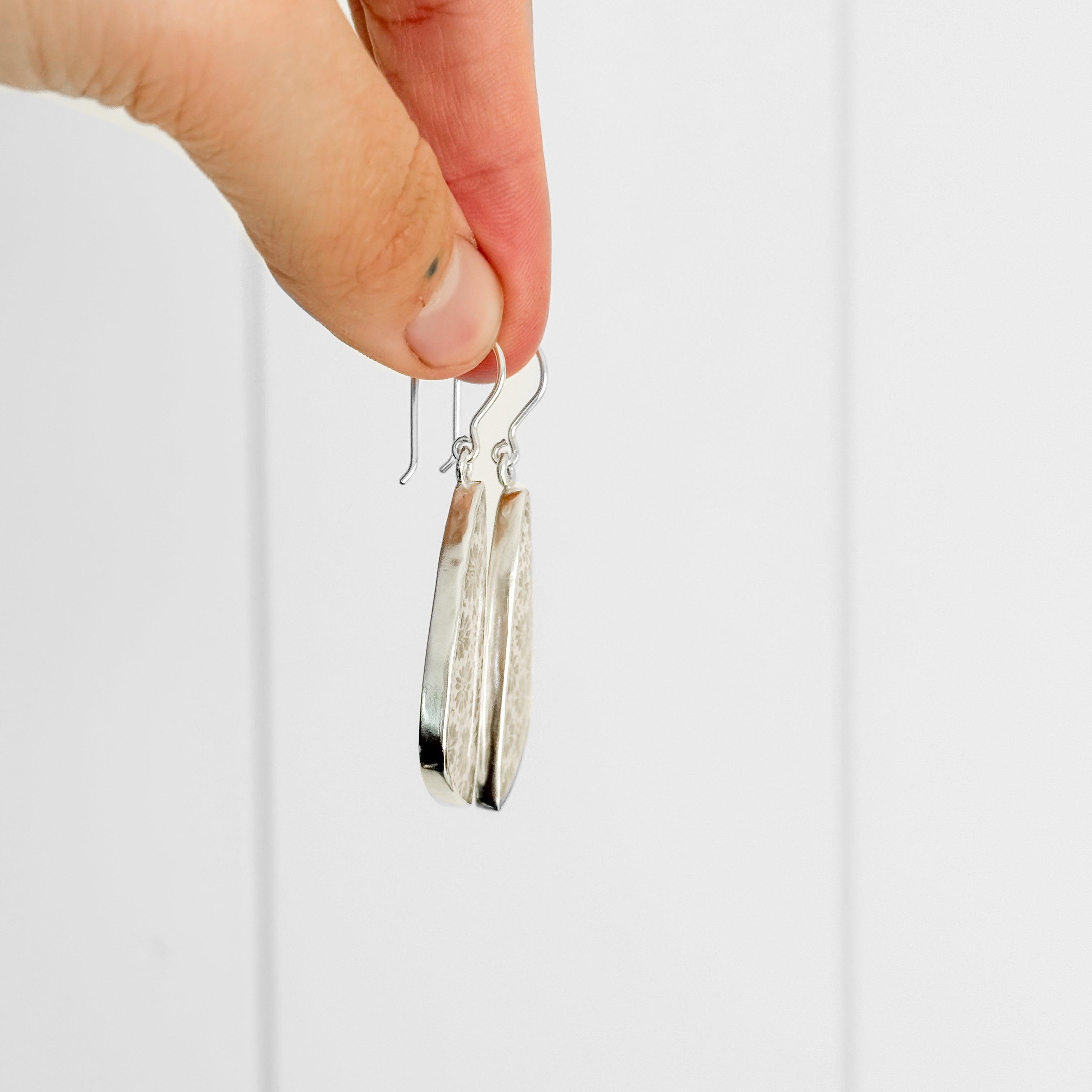 Fossilised Coral Earrings