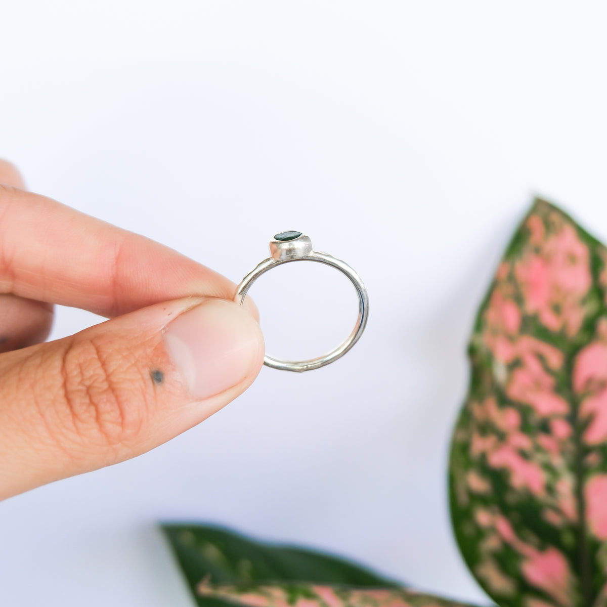 Teal Sea Glass Ring | T