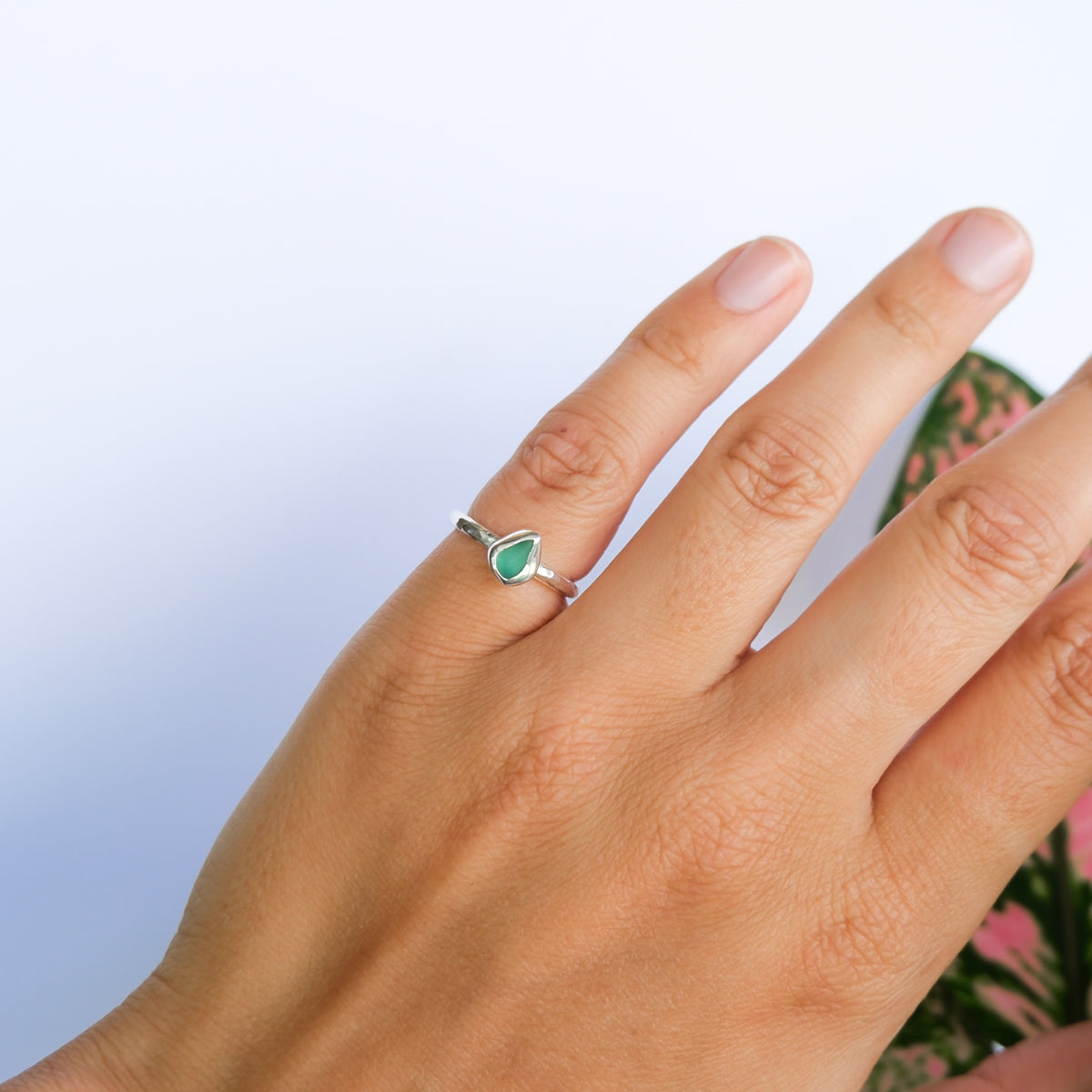 Teal Sea Glass Ring | I