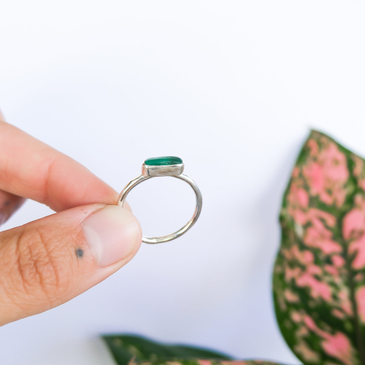 Teal Sea Glass Ring | V