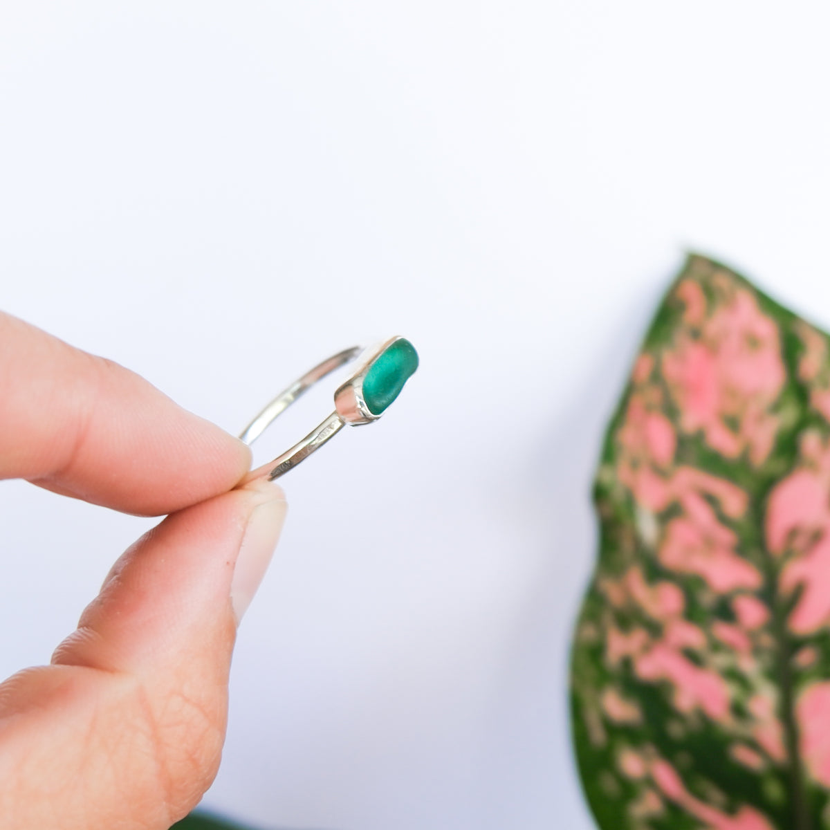 Teal Sea Glass Ring | V