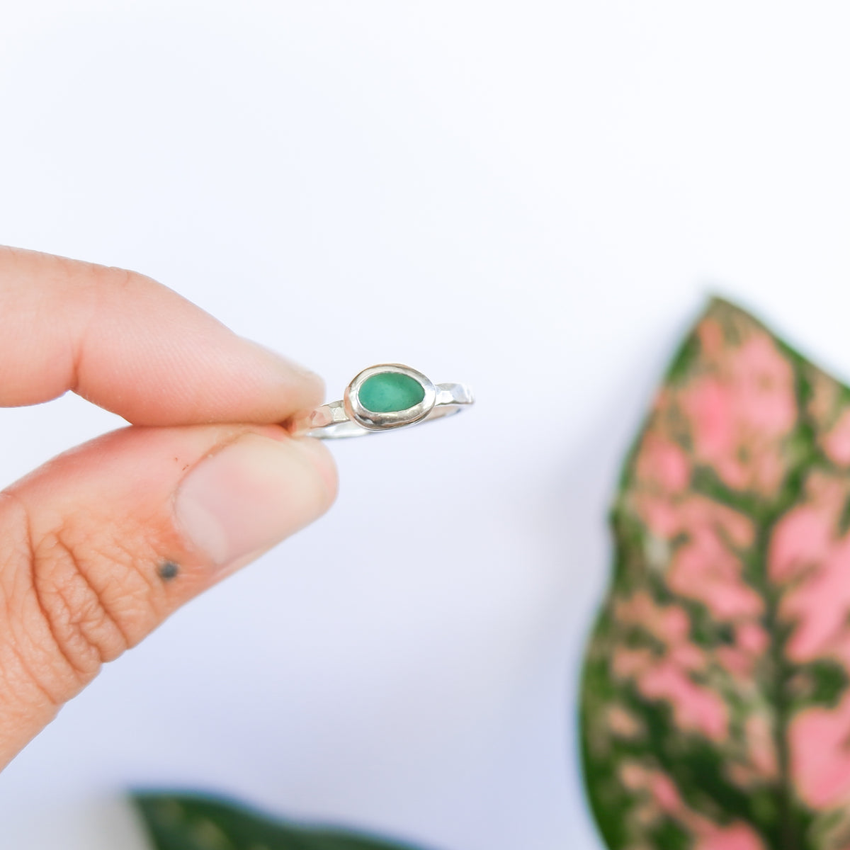 Teal Sea Glass Ring | I