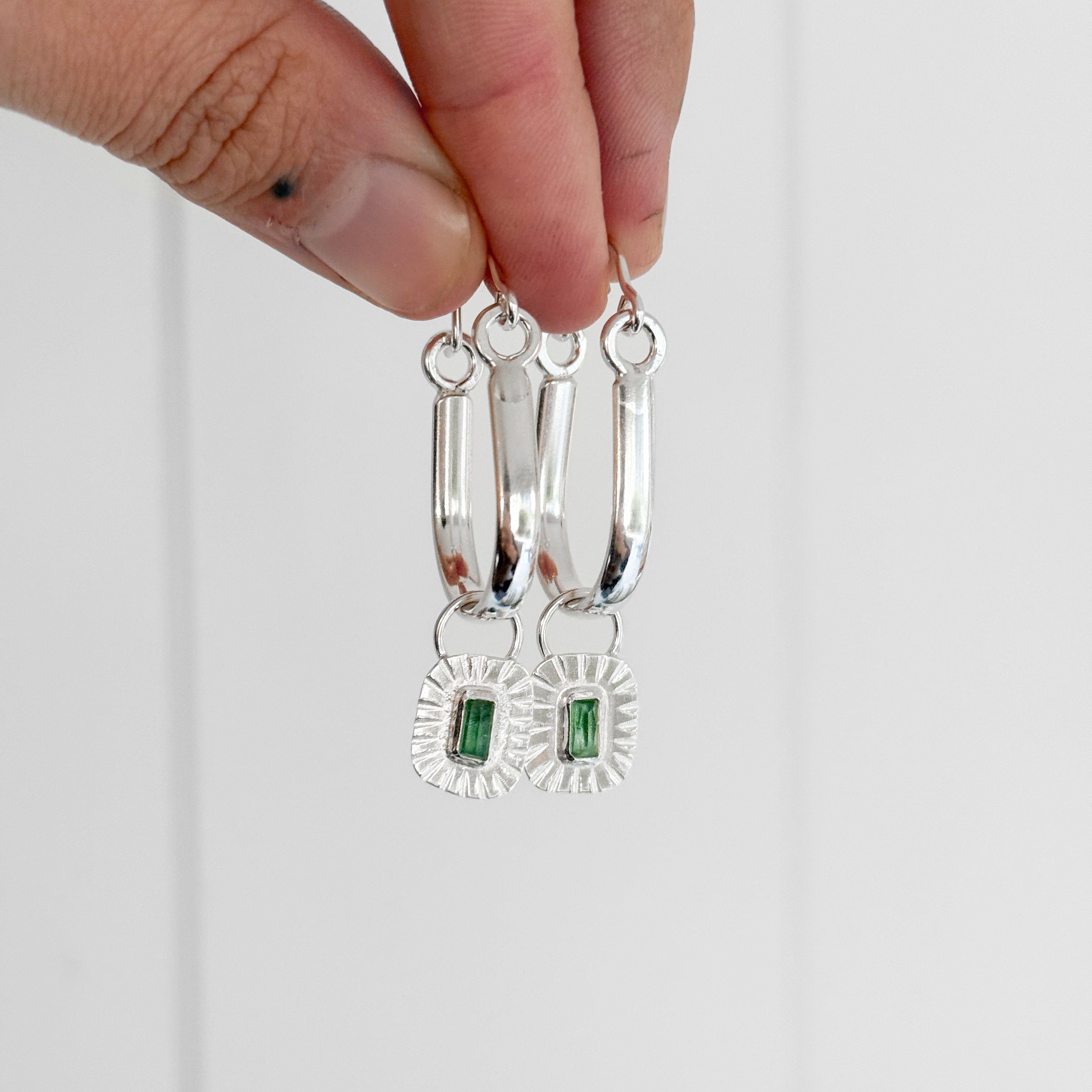 Rhea Hoops - Tourmaline