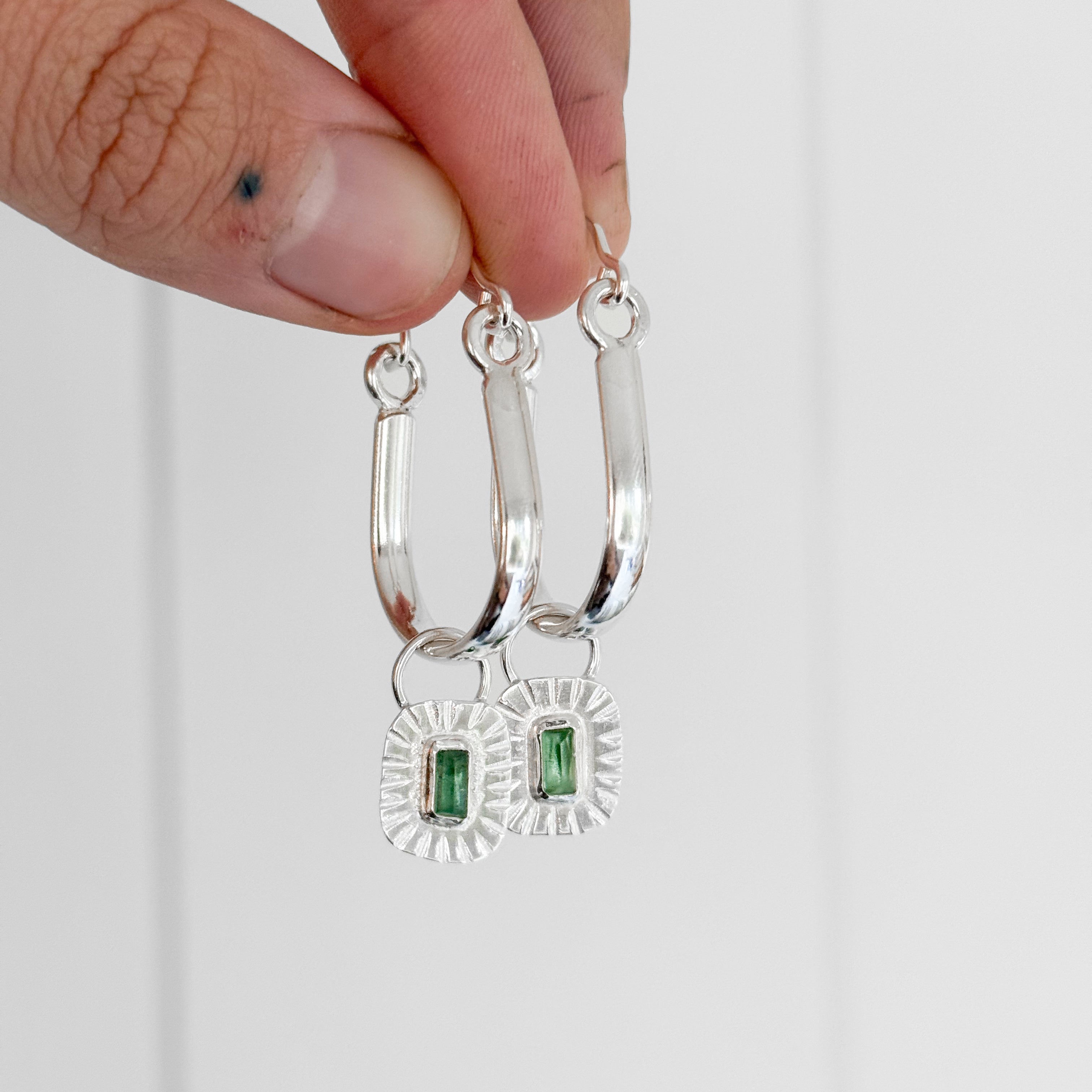 Rhea Hoops - Tourmaline