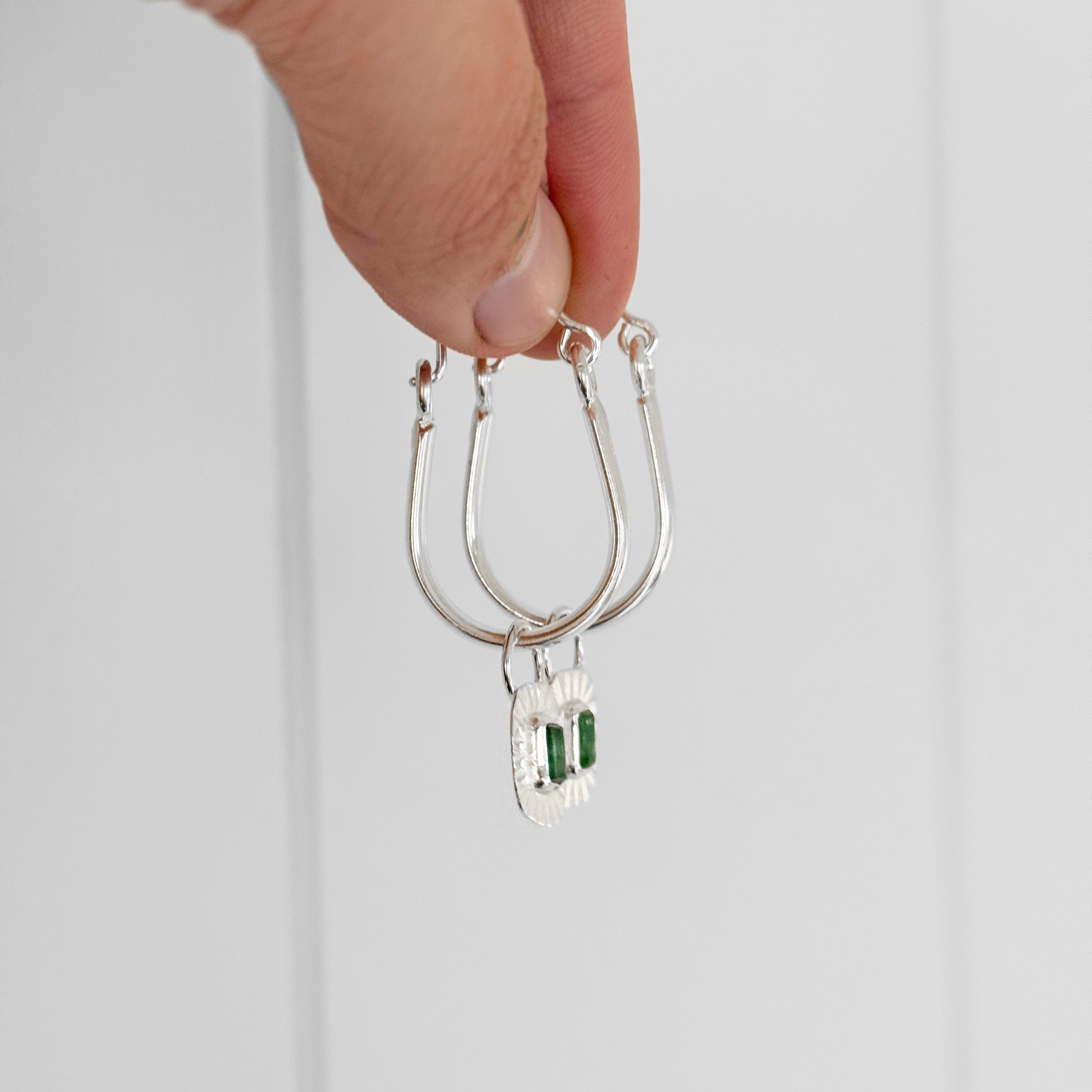 Rhea Hoops - Tourmaline