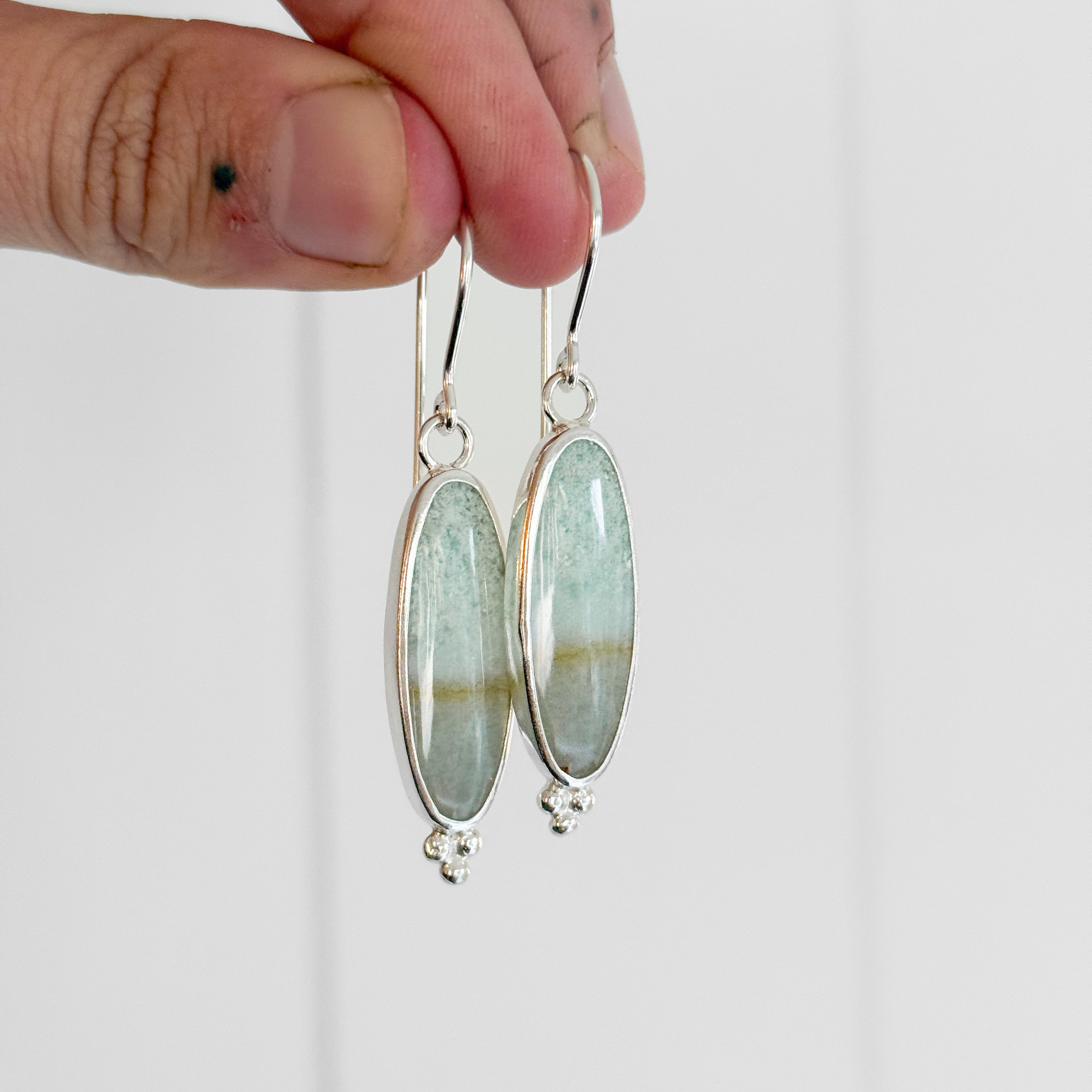 Fossilised Wood Earrings